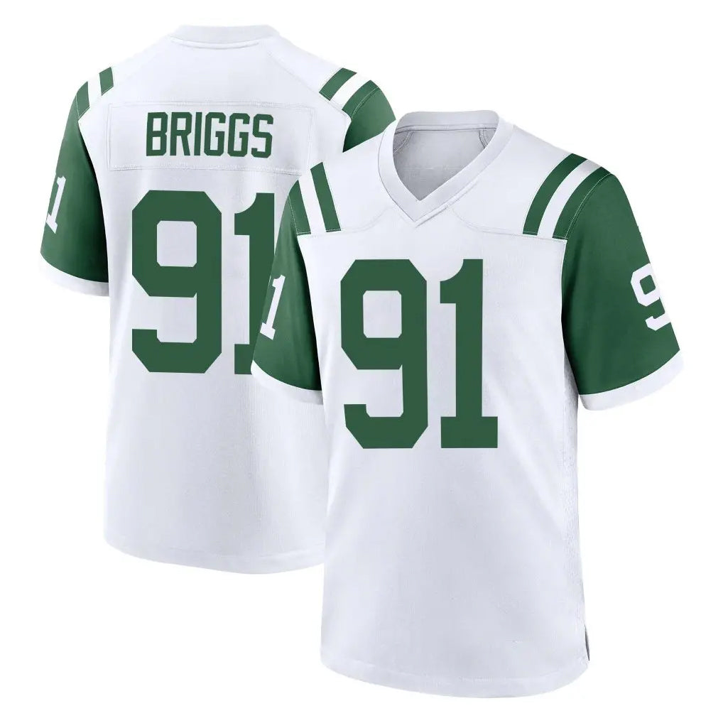 Tlead NY.Jets #91 Jowon Briggs Player White Classic Home Game Stitched Jerseys