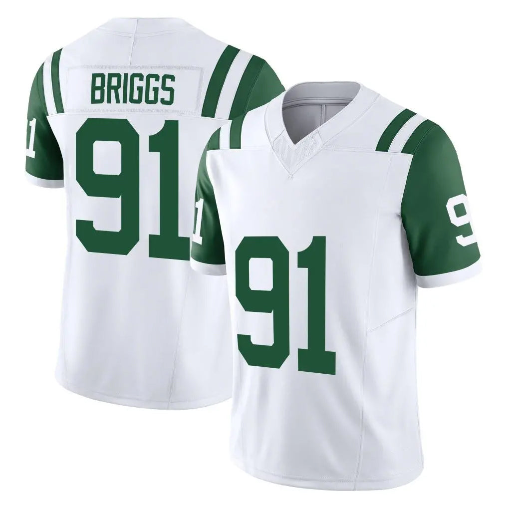Tlead NY.Jets #91 Jowon Briggs Player White Limited Classic Vapor F.U.S.E. Home Game Stitched Jerseys