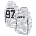 Tlead NY.Jets #97 Harrison Phillips Player Arctic Camo Salute to Service Pullover Hoodies Limited Game Stitched Jerseys