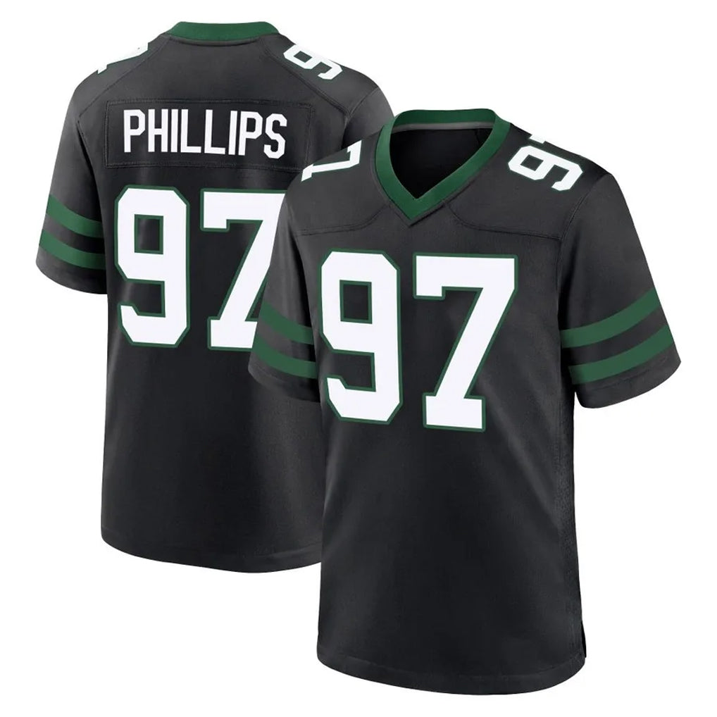 Tlead NY.Jets #97 Harrison Phillips Player Black Legacy Home Game Stitched Jerseys