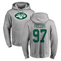 Tlead NY.Jets #97 Harrison Phillips Player Gray LOGO Pullover Hoodies Limited Game Stitched Jerseys