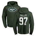 Tlead NY.Jets #97 Harrison Phillips Player Green LOGO Pullover Hoodies Limited Game Stitched Jerseys