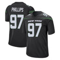 Tlead NY.Jets #97 Harrison Phillips Player Stealth Black Home Game Stitched Jerseys