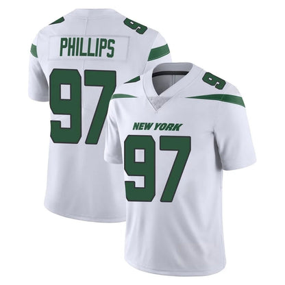 Tlead NY.Jets #97 Harrison Phillips Player White Spotlight Limited Vapor Home Game Stitched Jerseys