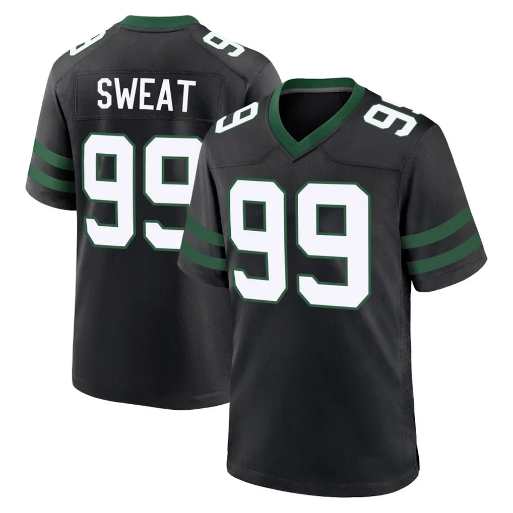Tlead NY.Jets #99 T'Vondre Sweat Player Black Legacy Home Game Stitched Jerseys