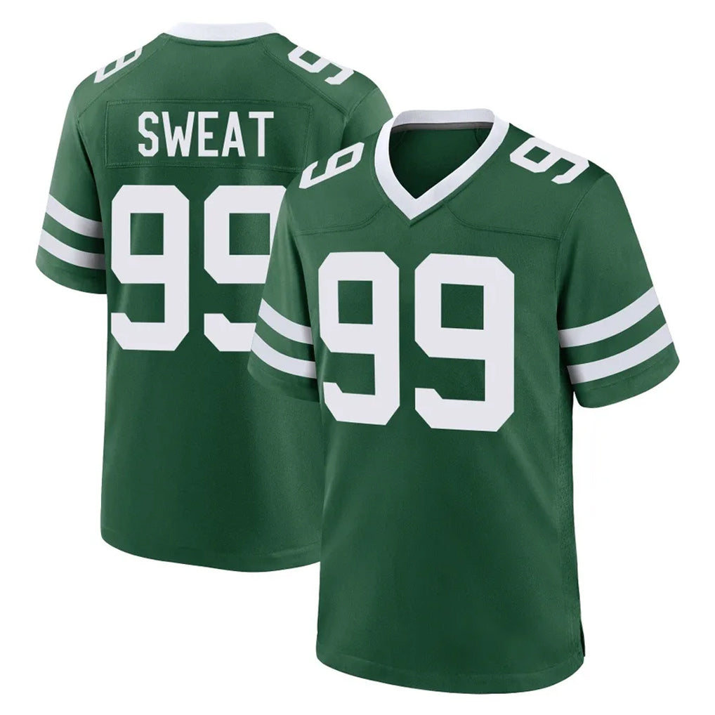 Tlead NY.Jets #99 T'Vondre Sweat Player Green Legacy Home Game Stitched Jerseys