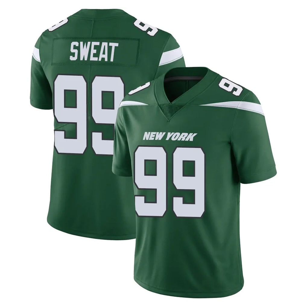 Tlead NY.Jets #99 T'Vondre Sweat Player Green Limited Vapor Home Game Stitched Jerseys