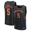 Tlead NY.Knicks #5 Jose Alvarado  Black Fast Break Replica Jerseys - Statement Edition