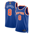 Tlead NY.Knicks #8 OG Anunoby Blue 2026  Finals Patch Swingman Jerseys - Icon Edition
