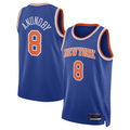 Tlead NY.Knicks #8 OG Anunoby Blue Swingman Jerseys - Icon Edition