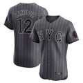 Tlead NY.Mets #12 Francisco Lindor Player Gray City Connect Limited Elite Home Stitched Jerseys