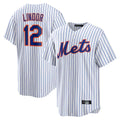 Tlead NY.Mets #12 Francisco Lindor Player White Home Game Stitched Jerseys