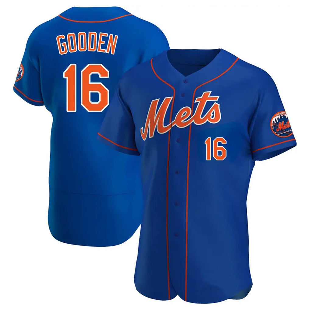 Tlead NY.Mets #16 Dwight Gooden Player Royal Limited Elite Home Stitched Jerseys