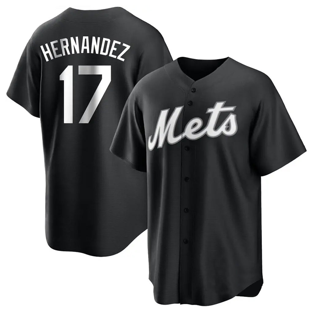 Tlead NY.Mets #17 Keith Hernandez Player Black Home Game Stitched Jerseys