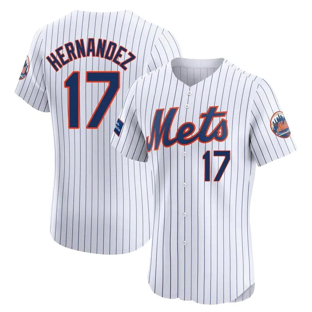 Tlead NY.Mets #17 Keith Hernandez Player White Home Limited Elite Stitched Jerseys