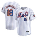 Tlead NY.Mets #18 Darryl Strawberry Player White Home Limited Stitched Jerseys