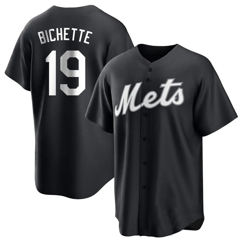 Tlead NY.Mets #19 Bo Bichette Player Black Home Game Stitched Jerseys