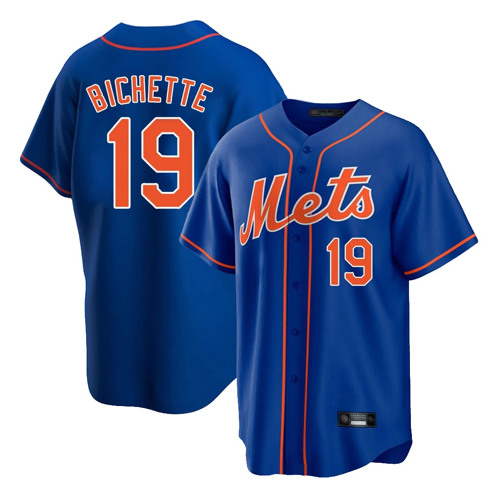 Tlead NY.Mets #19 Bo Bichette Player Royal Home Game Stitched Jerseys