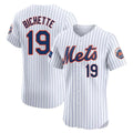 Tlead NY.Mets #19 Bo Bichette Player White Home Limited Elite Stitched Jerseys