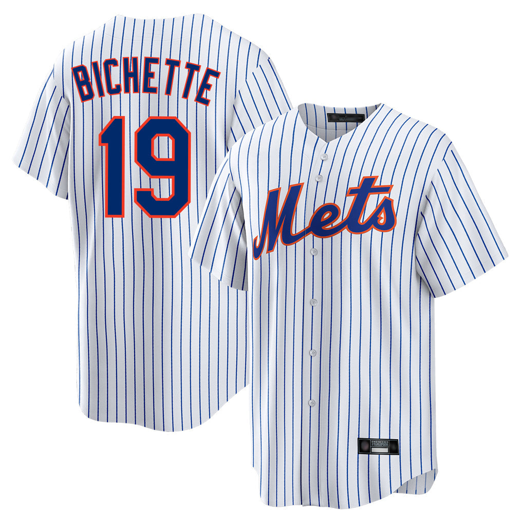 Tlead NY.Mets #19 Bo Bichette Player White Home Replica Stitched Jerseys
