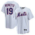 Tlead NY.Mets #19 Bo Bichette Player White Home Replica Stitched Jerseys
