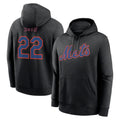 Tlead NY.Mets #22 Juan Soto Player Black Club Pullover Hoodie Game Stitched Jerseys