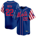 Tlead NY.Mets #22 Juan Soto Player Royal 2025 Independence Day Vapor Premier Limited  Stitched Jerseys