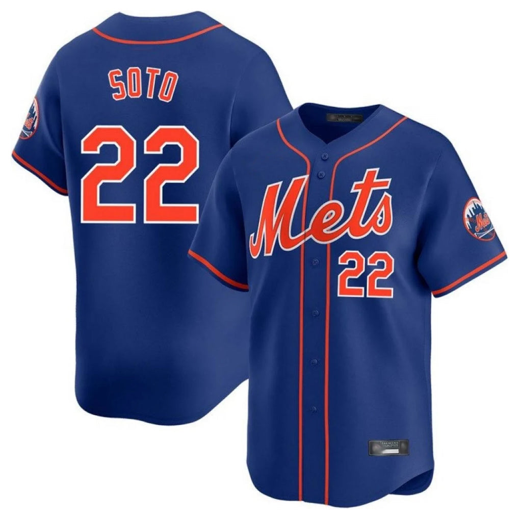 Tlead NY.Mets #22 Juan Soto Player Royal Home Limited Stitched Jerseys