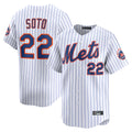 Tlead NY.Mets #22 Juan Soto Player White Home Limited Stitched Jerseys