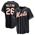 Tlead NY.Mets #26 Nolan McLean Player Black Fashion Out Game Stitched Jerseys