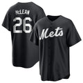 Tlead NY.Mets #26 Nolan McLean Player Black Home Game Stitched Jerseys