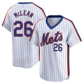 Tlead NY.Mets #26 Nolan McLean Player White Cooperstown Collection T-shirt Game Stitched Jerseys