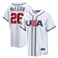Tlead NY.Mets #26 Nolan McLean Player White USA 2026 World Classic Home Limited Stitched Jerseys