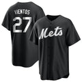 Tlead NY.Mets #27 Mark Vientos Player Black Home Game Stitched Jerseys