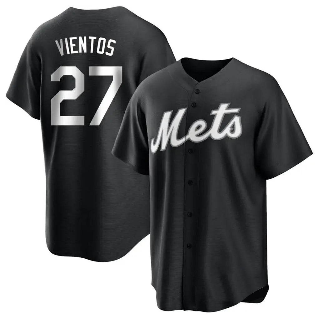 Tlead NY.Mets #27 Mark Vientos Player Black Home Game Stitched Jerseys