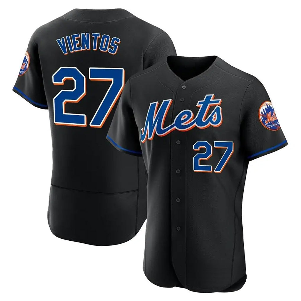 Tlead NY.Mets #27 Mark Vientos Player Black Replica Home Limited Elite Stitched Jerseys