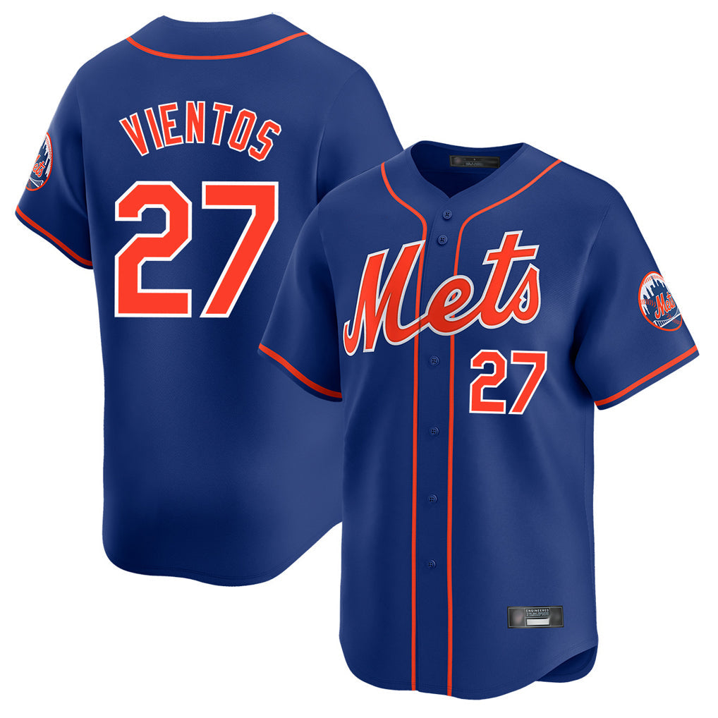 Tlead NY.Mets #27 Mark Vientos Player Royal Home Limited Stitched Jerseys