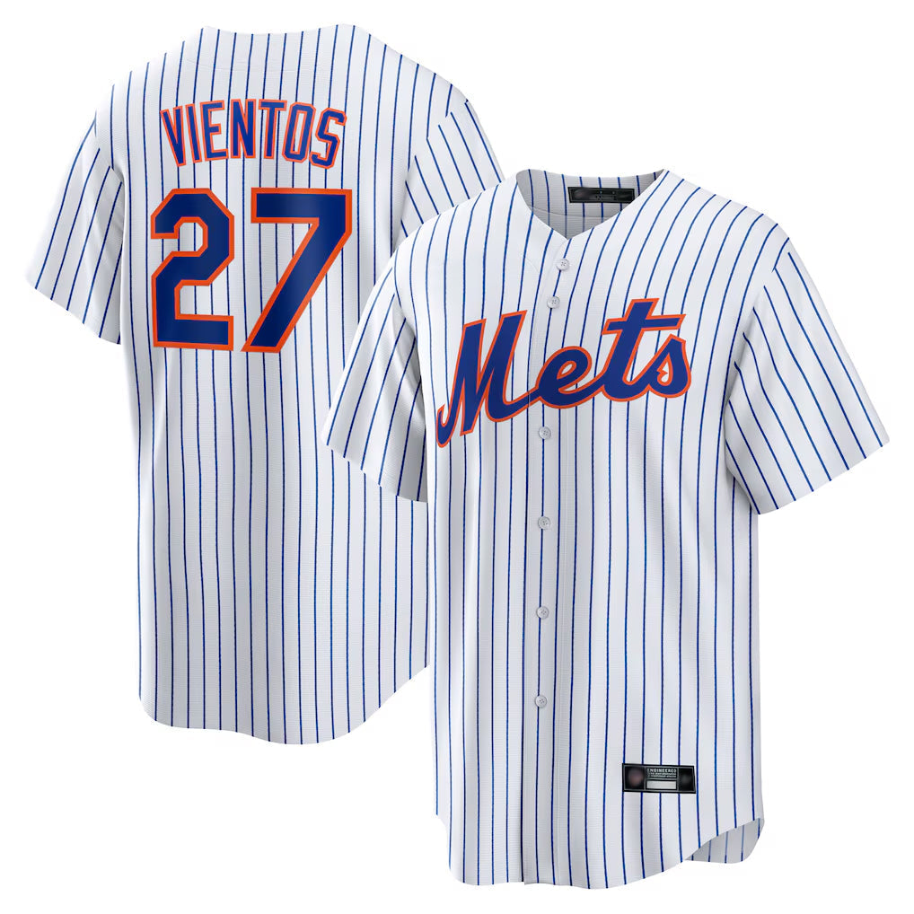 Tlead NY.Mets #27 Mark Vientos Player White Home Game Stitched Jerseys