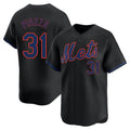 Tlead NY.Mets #31 Mike Piazza Player Black Alternate Home Limited Stitched Jerseys