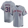 Tlead NY.Mets #31 Mike Piazza Player Gray Road Limited Home Stitched Jerseys