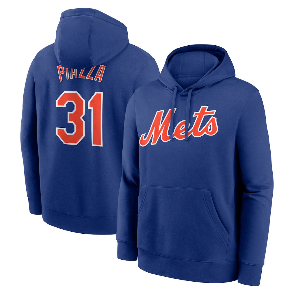 Tlead NY.Mets #31 Mike Piazza Player Royal Club Pullover Hoodie Game Stitched Jerseys