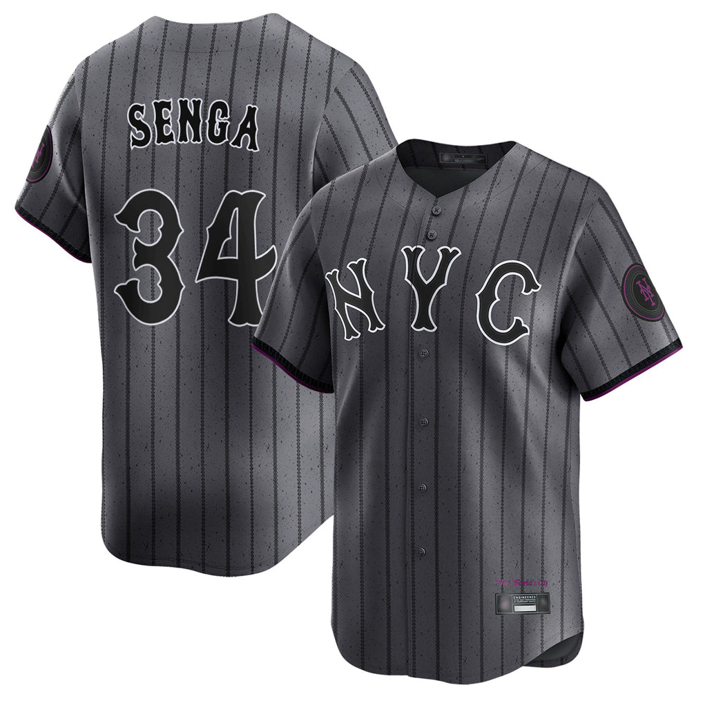 Tlead NY.Mets #34 Kodai Senga Player Gray City Connect Limited Stitched Jerseys