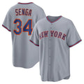 Tlead NY.Mets #34 Kodai Senga Player Gray Road Home Game Stitched Jerseys