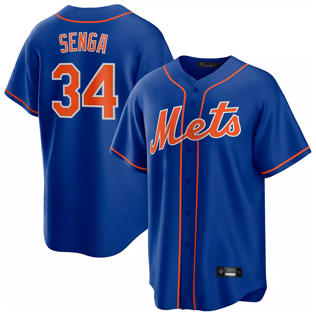 Tlead NY.Mets #34 Kodai Senga Player Royal Home Game Stitched Jerseys