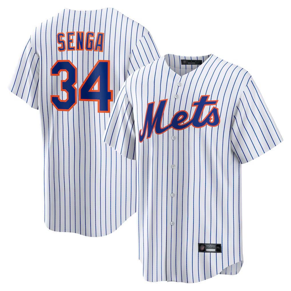 Tlead NY.Mets #34 Kodai Senga Player White Home Replica Stitched Jerseys