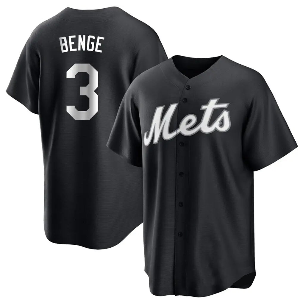 Tlead NY.Mets #3 Carson Benge Player Black Home Game Stitched Jerseys