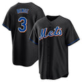 Tlead NY.Mets #3 Carson Benge Player Black Replica Home Game Stitched Jerseys