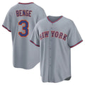 Tlead NY.Mets #3 Carson Benge Player Gray Road Home Game Stitched Jerseys