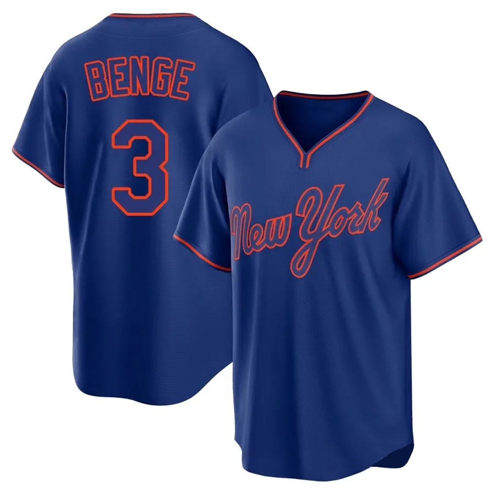 Tlead NY.Mets #3 Carson Benge Player Royal T-shirt Home Game Stitched Jerseys