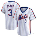 Tlead NY.Mets #3 Carson Benge Player White Cooperstown Collection T-shirt Game Stitched Jerseys